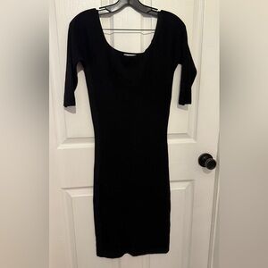 ZARA Women’s Black Stretch Knit Scoop Neck Maxi Dress Size L